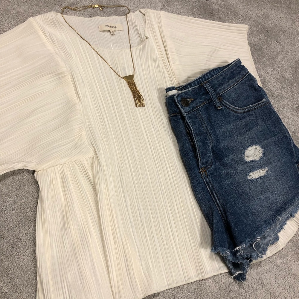 Madewell Micro-pleat Blouse